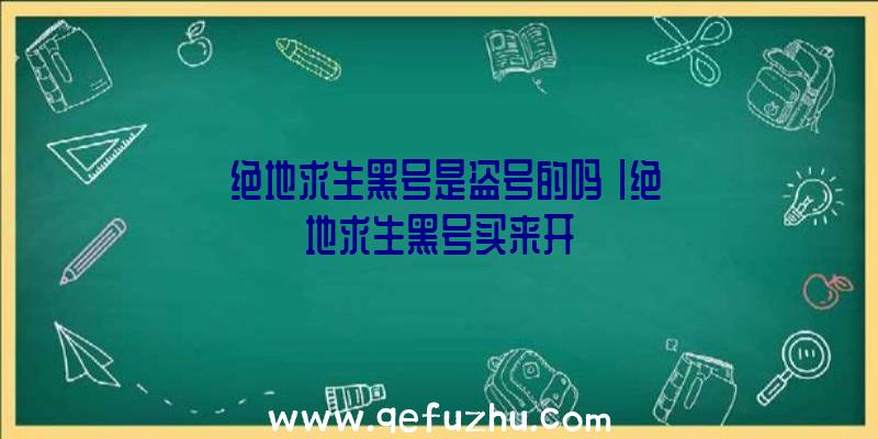 「绝地求生黑号是盗号的吗」|绝地求生黑号买来开